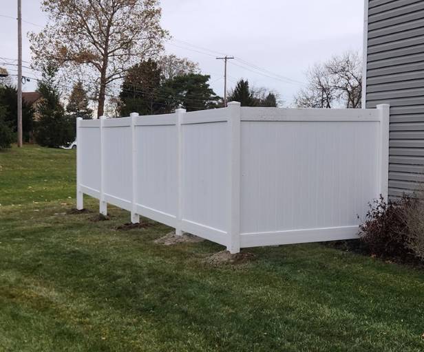 wood privacy fence installation